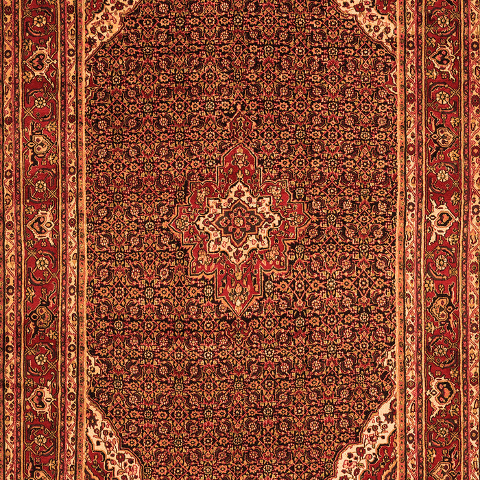 Serging Thickness of Machine Washable Persian Orange Traditional Area Rugs, wshtr2177org