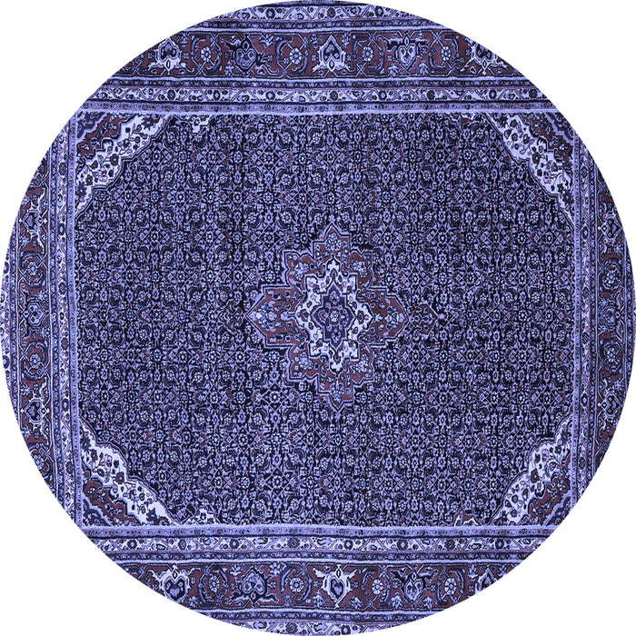 Round Persian Blue Traditional Rug, tr2177blu