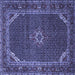 Square Persian Blue Traditional Rug, tr2177blu