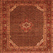 Serging Thickness of Persian Orange Traditional Rug, tr2177org