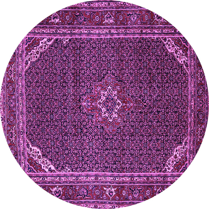 Round Persian Purple Traditional Rug, tr2177pur