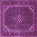 Square Persian Purple Traditional Rug, tr2177pur