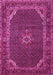 Machine Washable Persian Pink Traditional Rug, wshtr2177pnk