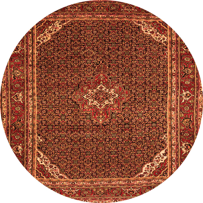 Machine Washable Persian Orange Traditional Area Rugs, wshtr2177org