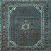 Square Persian Light Blue Traditional Rug, tr2177lblu