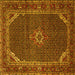 Square Persian Yellow Traditional Rug, tr2177yw