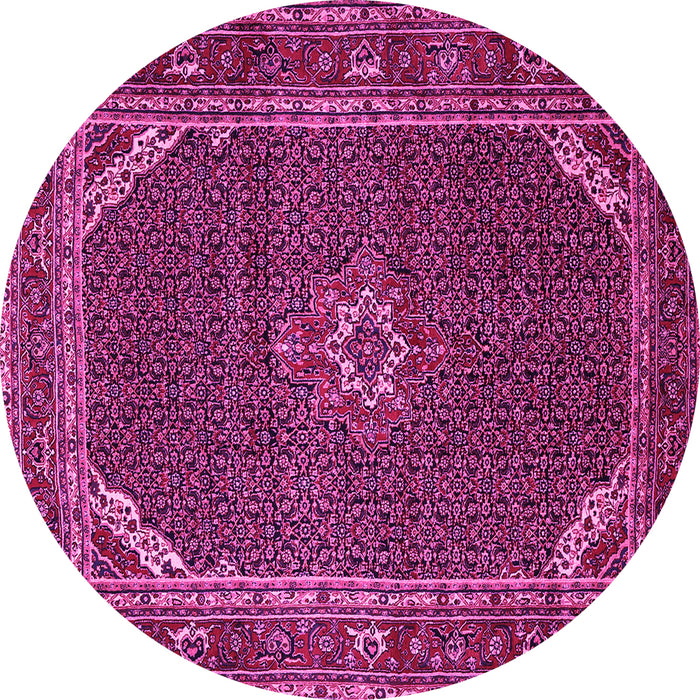 Round Persian Pink Traditional Rug, tr2177pnk