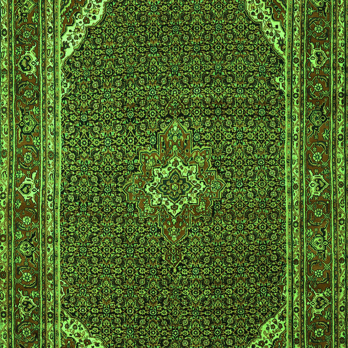 Serging Thickness of Machine Washable Persian Green Traditional Area Rugs, wshtr2177grn