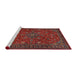 Sideview of Machine Washable Traditional Sienna Brown Rug, wshtr2178