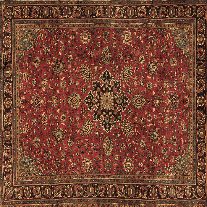 Square Persian Brown Traditional Rug, tr2178brn