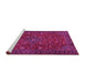 Sideview of Machine Washable Persian Pink Traditional Rug, wshtr2178pnk