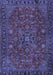 Machine Washable Persian Blue Traditional Rug, wshtr2178blu