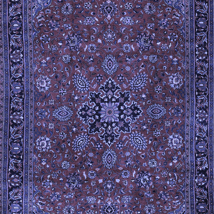 Machine Washable Persian Blue Traditional Rug, wshtr2178blu