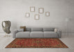 Machine Washable Persian Brown Traditional Rug in a Living Room,, wshtr2178brn