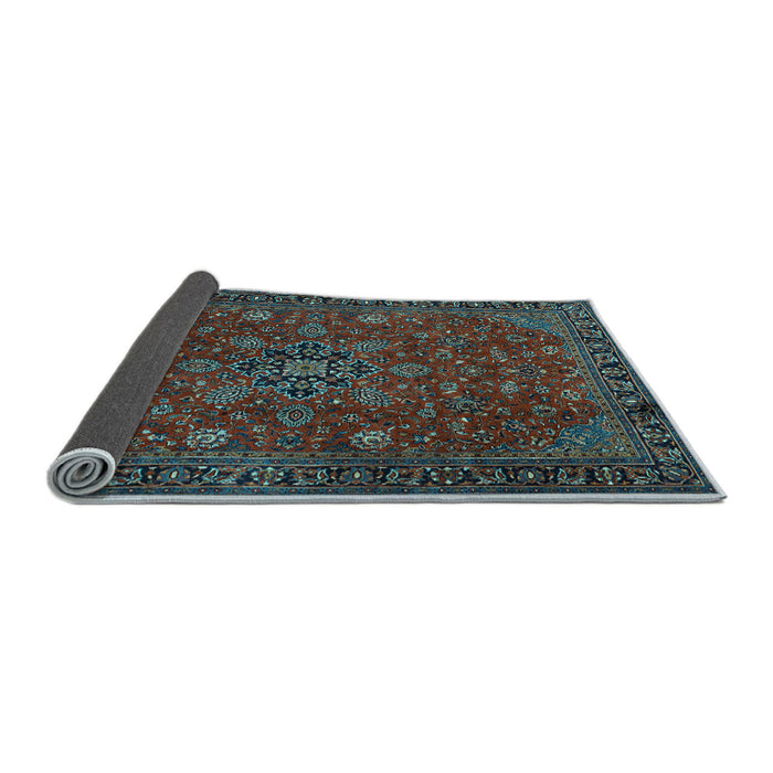 Sideview of Persian Light Blue Traditional Rug, tr2178lblu
