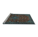 Sideview of Machine Washable Persian Light Blue Traditional Rug, wshtr2178lblu