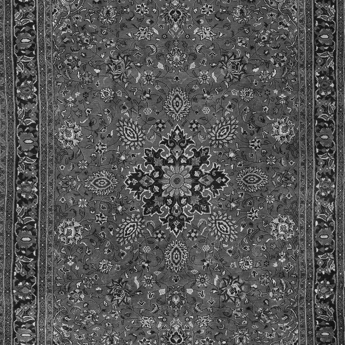 Serging Thickness of Machine Washable Persian Gray Traditional Rug, wshtr2178gry