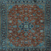 Square Persian Light Blue Traditional Rug, tr2178lblu