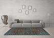 Machine Washable Persian Light Blue Traditional Rug in a Living Room, wshtr2178lblu