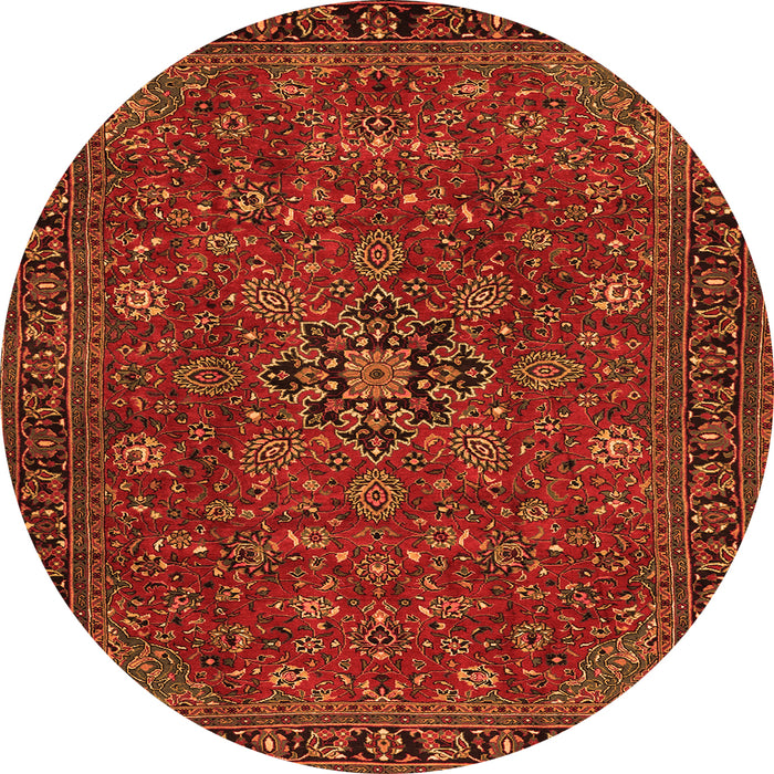 Square Persian Orange Traditional Rug, tr2178org