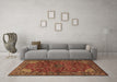 Machine Washable Persian Brown Traditional Rug in a Living Room,, wshtr2179brn