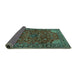 Sideview of Persian Turquoise Traditional Rug, tr2179turq
