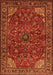 Serging Thickness of Machine Washable Persian Orange Traditional Area Rugs, wshtr2179org