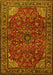 Machine Washable Persian Yellow Traditional Rug, wshtr2179yw