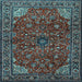 Square Persian Light Blue Traditional Rug, tr2179lblu