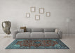 Machine Washable Persian Light Blue Traditional Rug in a Living Room, wshtr2179lblu