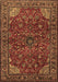 Machine Washable Persian Brown Traditional Rug, wshtr2179brn