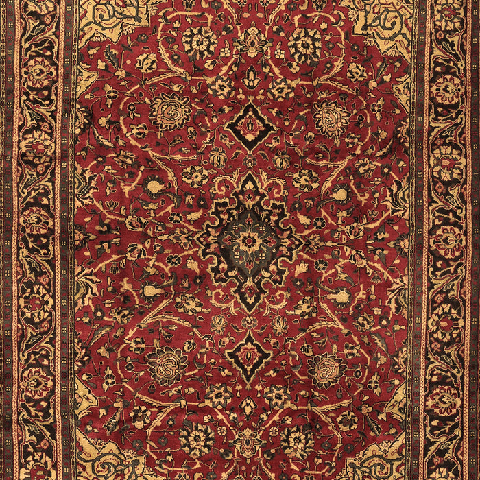 Machine Washable Persian Brown Traditional Rug, wshtr2179brn
