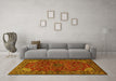 Machine Washable Persian Yellow Traditional Rug in a Living Room, wshtr2179yw