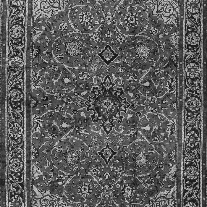 Serging Thickness of Machine Washable Persian Gray Traditional Rug, wshtr2179gry