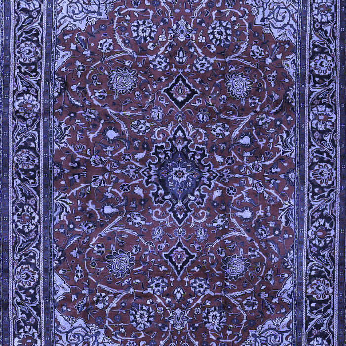 Machine Washable Persian Blue Traditional Rug, wshtr2179blu