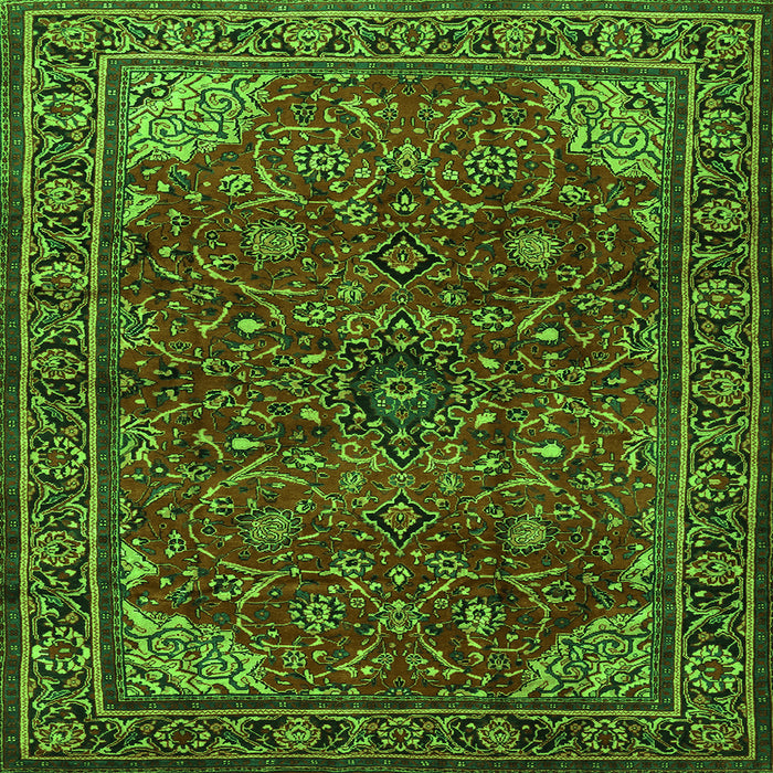 Serging Thickness of Persian Green Traditional Rug, tr2179grn