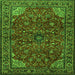 Serging Thickness of Persian Green Traditional Rug, tr2179grn
