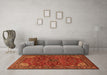 Machine Washable Persian Orange Traditional Area Rugs in a Living Room, wshtr2179org