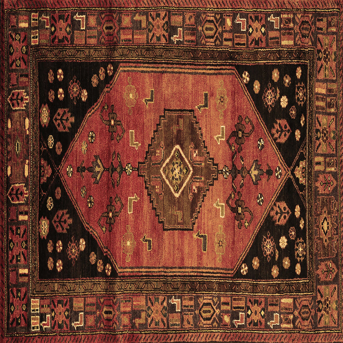 Square Persian Brown Traditional Rug, tr217brn