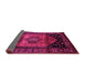 Sideview of Persian Pink Traditional Rug, tr217pnk