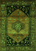 Serging Thickness of Machine Washable Persian Green Traditional Area Rugs, wshtr217grn