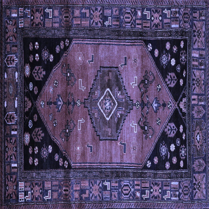 Square Persian Blue Traditional Rug, tr217blu