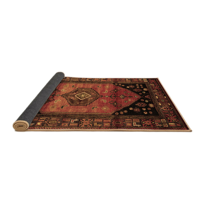 Sideview of Persian Brown Traditional Rug, tr217brn