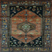 Square Persian Light Blue Traditional Rug, tr217lblu