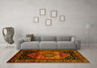 Machine Washable Persian Yellow Traditional Rug in a Living Room, wshtr217yw