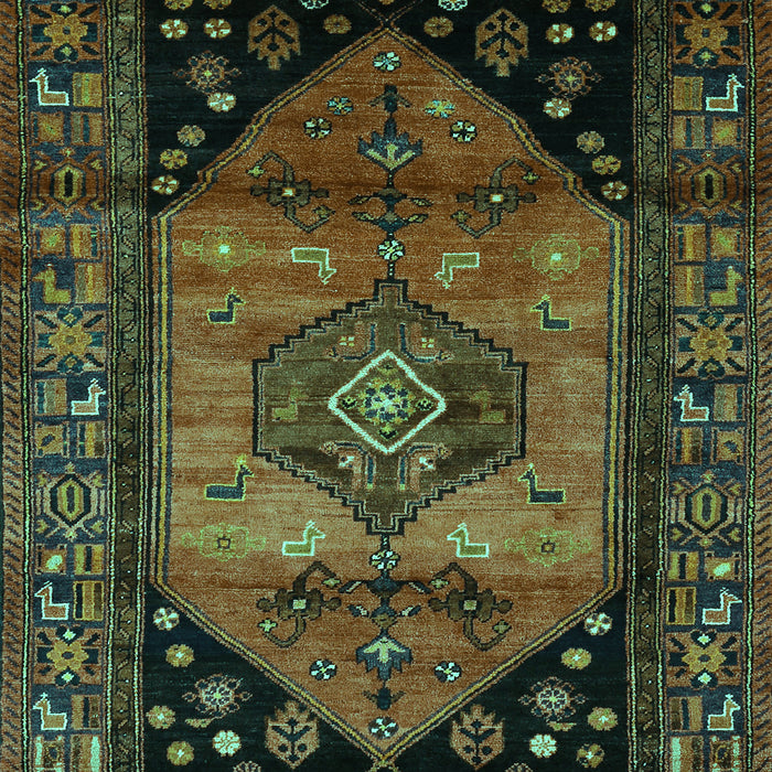 Machine Washable Persian Turquoise Traditional Area Rugs, wshtr217turq