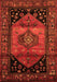 Serging Thickness of Machine Washable Persian Orange Traditional Area Rugs, wshtr217org