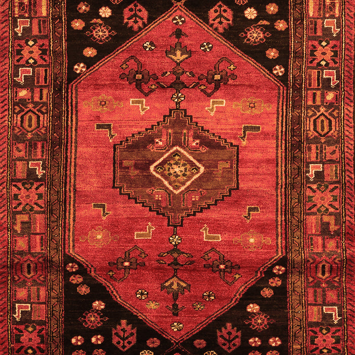 Serging Thickness of Machine Washable Persian Orange Traditional Area Rugs, wshtr217org
