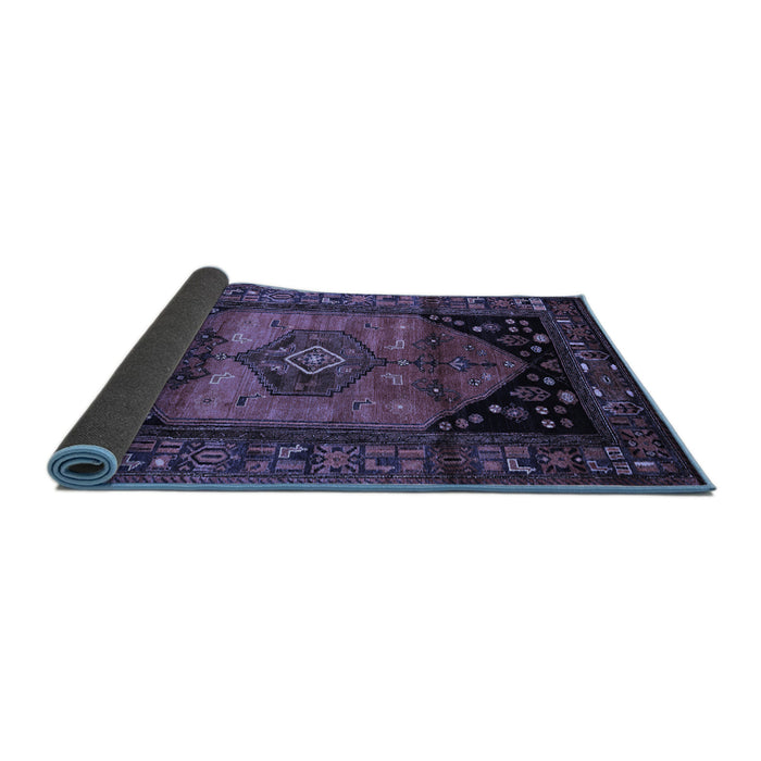 Sideview of Persian Blue Traditional Rug, tr217blu