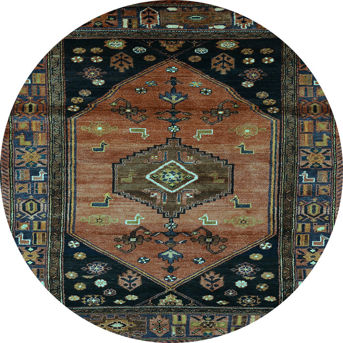 Round Persian Light Blue Traditional Rug, tr217lblu